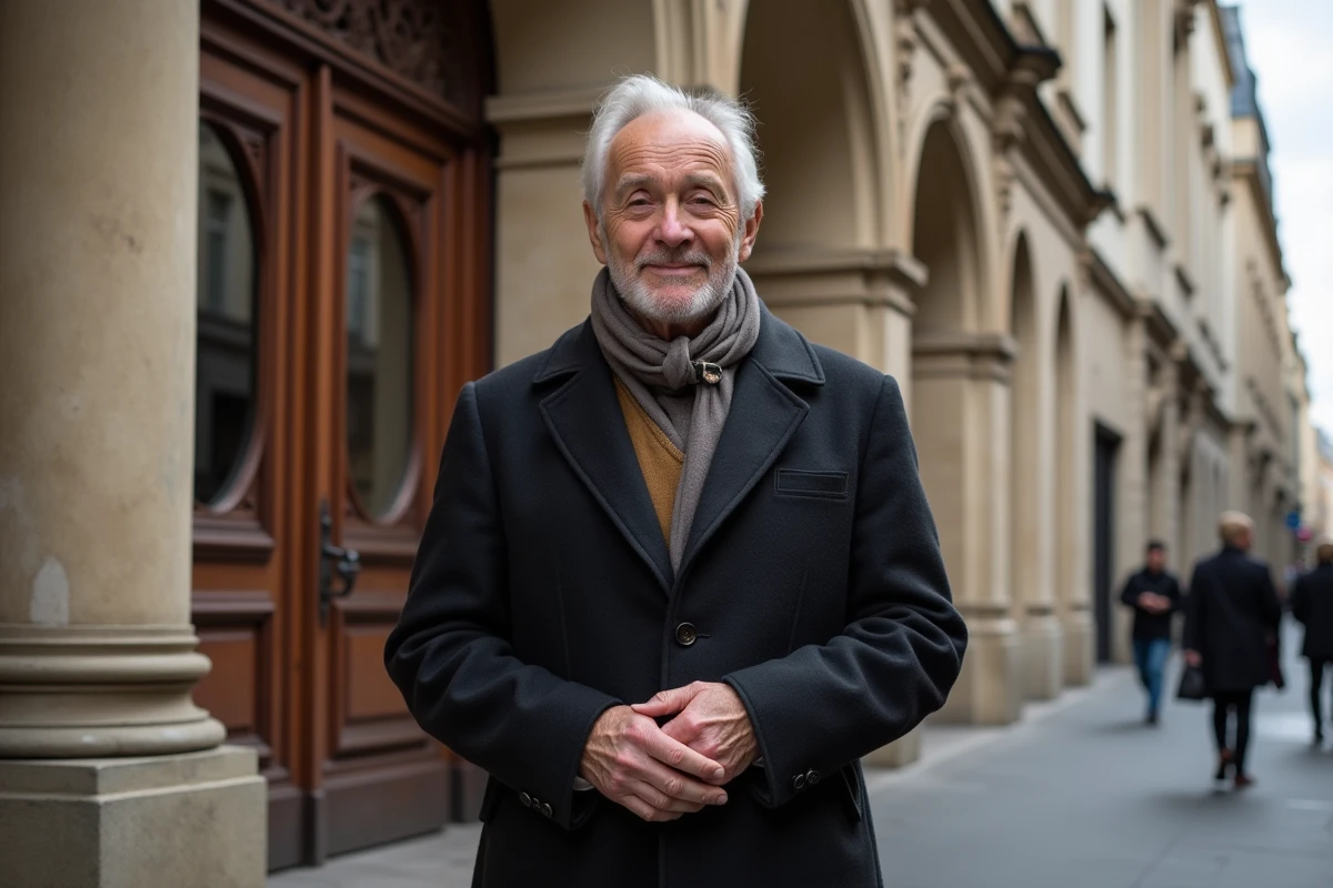 Acteur français devant le théâtre du Châtelet